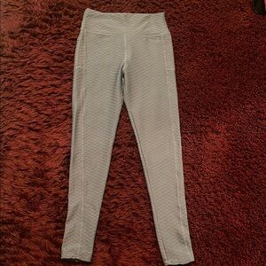 Gray Textured Leggings